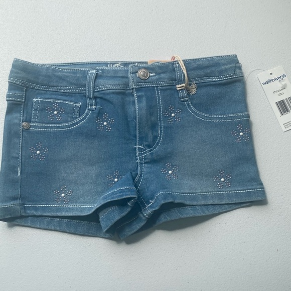 3/$12 Wallflower jean short  bead like accent flower jean short boho girls 5 - Picture 13 of 16